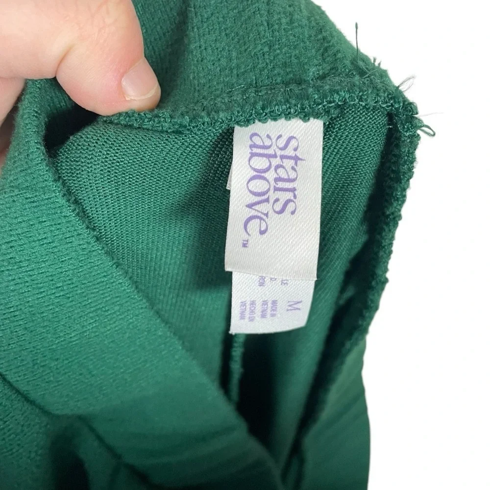 Stars Above Women’s Cozy Henley Pajama Set in Green Size M
